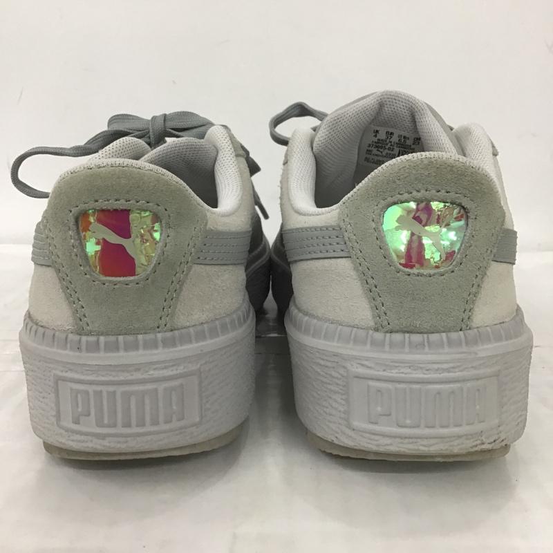 プーマ PUMA スニーカー スニーカー 373695-02 SUEDE PLATFORM TRACE LITE WNS 23cm 23.0cm ロゴ、文字 灰 / グレー / レディース USED 古着 中古 10100772