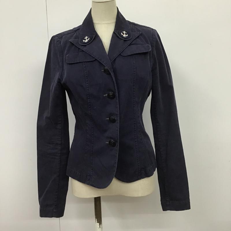 ラルフローレン RALPHLAUREN ジャケット、上着 ジャケット、ブレザー ジャケット カジュアルジャケット カラージャケット 前ボタンジャケット タイトジャケット 無地 紺 / ネイビー / レディース USED 古着 中古 10100795