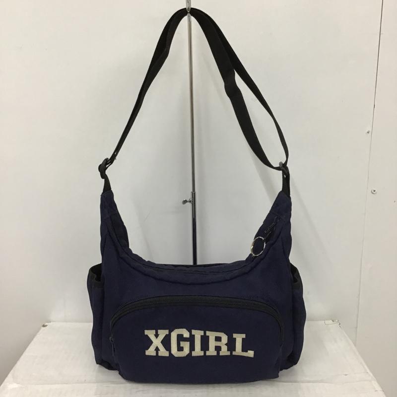 エックスガール X-girl ショルダーバッグ ショルダーバッグ 0544037 ロゴ、文字 紺 / ネイビー / レディース USED 古着 中古 10100797