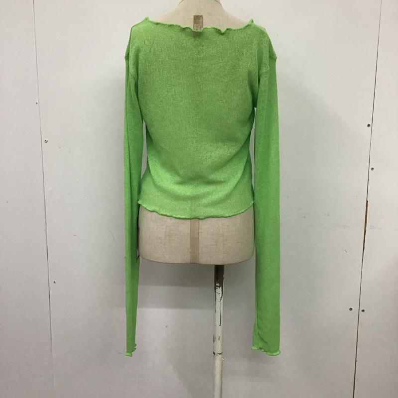 カスタネ Kastane カットソー 長袖 KAZ1021106A0015 シャーリングTee タグ付き FREE 無地 薄緑 / ライトグリーン /  レディース USED 古着 中古 10100809