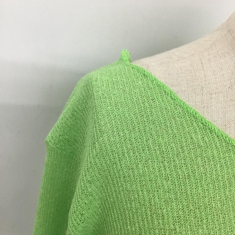 カスタネ Kastane カットソー 長袖 KAZ1021106A0015 シャーリングTee タグ付き FREE 無地 薄緑 / ライトグリーン /  レディース USED 古着 中古 10100809