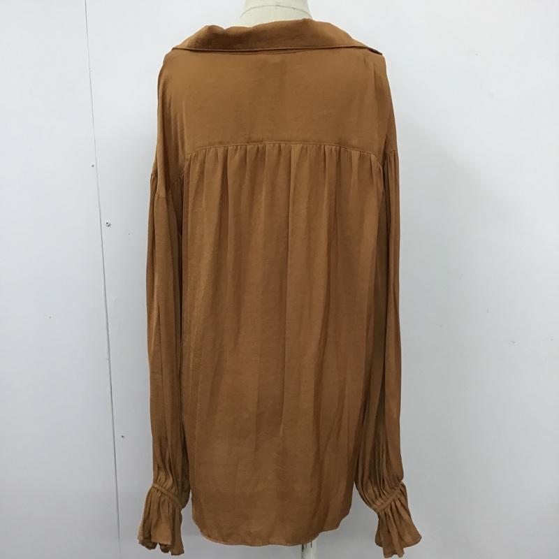 アングリッド Ungrid シャツ、ブラウス 長袖 111840412301-01 ヴィンテージサテンボリュームスリーブブラウス FREE 無地 キャメル / キャメル / レディース USED 古着 中古 10100815