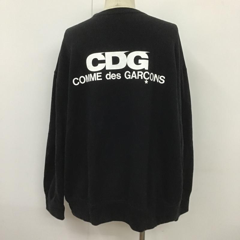 シーディージー CDG トレーナー 長袖 SZ-T055 スウェット バックプリント COMME des GARCONS コムデギャルソン M ロゴ、文字 黒 / ブラック / メンズ USED 古着 中古 10100821