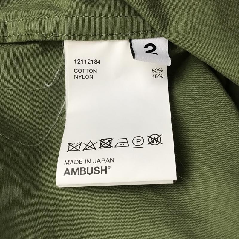 アンブッシュ AMBUSH シャツ、ブラウス 半袖 12112184 オープンカラーシャツ 2 ロゴ、文字 カーキ / カーキ / メンズ USED 古着 中古 10100827