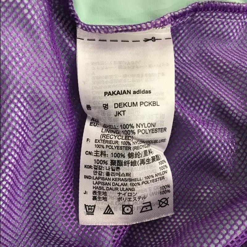 アディダス adidas ジャケット、上着 ジャンパー、ブルゾン DV2089 DEKUM PCKBL JKT L ロゴ、文字 紫 / パープル / X 水色 / ライトブルー / メンズ USED 古着 中古 10100831