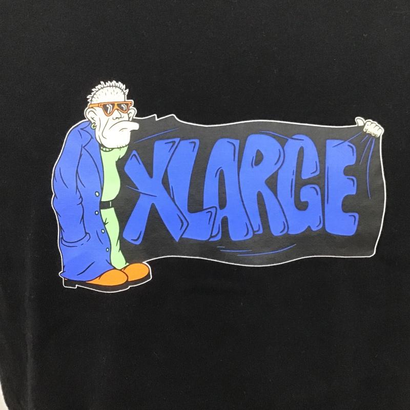 エクストララージ XLARGE Tシャツ 半袖 半袖カットソー プリントTシャツ クルーネックカットソー M プリント 黒 / ブラック / メンズ USED 古着 中古 10100849