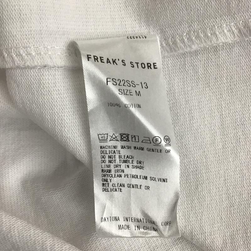 フリークスストア FREAK'S STORE カットソー 半袖 半袖カットソー 無地Tシャツ ヘンリーネックカットソー M 無地 白 / ホワイト / メンズ USED 古着 中古 10100851