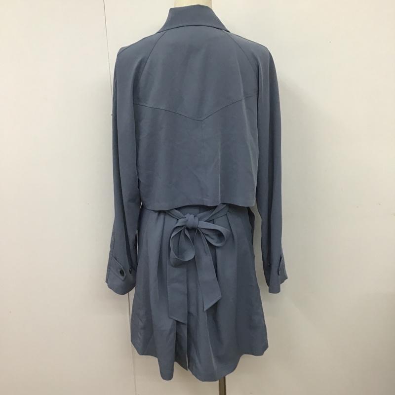 ノーアイディ NO ID. セットアップ セットアップ 450006-879C 3WAYセパレートトレンチコート ロングジャケット カラージャケット ベスト 2 無地 青 / ブルー / X 灰 / グレー / メンズ USED 古着 中古 10100887