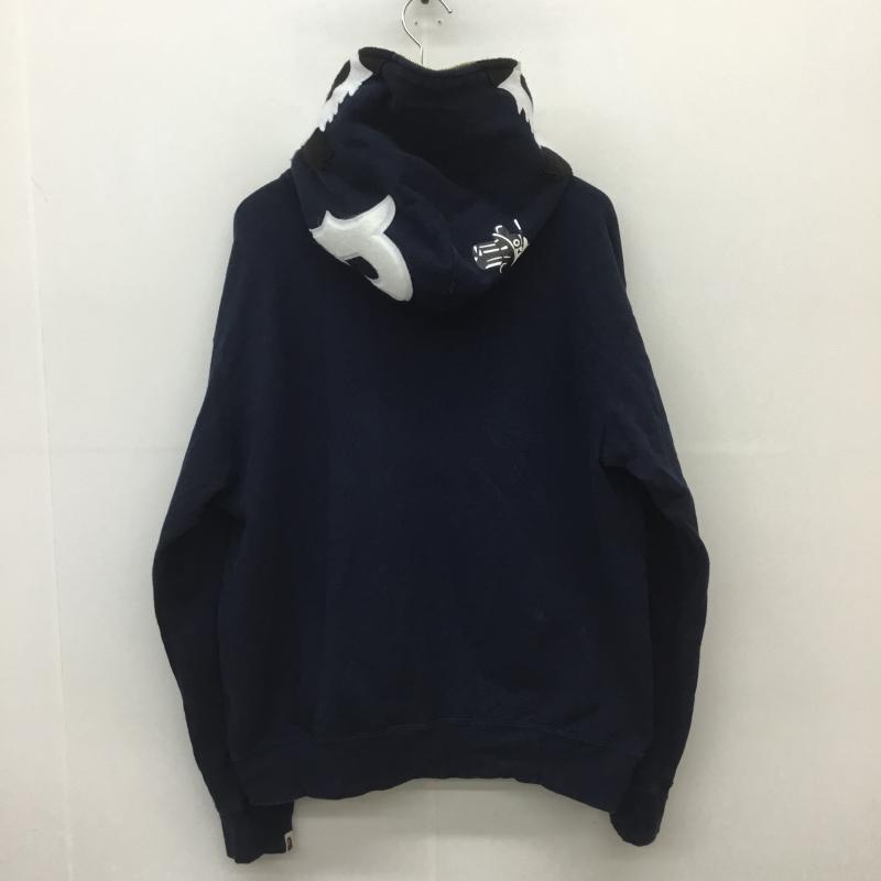 アベイシングエイプ A BATHING APE パーカー 長袖 PANDA FULL ZIP HOODIE パンダパーカー L アニマル柄 紺 / ネイビー / メンズ USED 古着 中古 10100915
