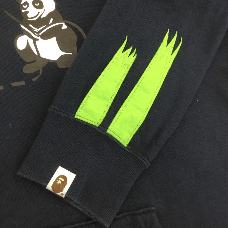 アベイシングエイプ A BATHING APE パーカー 長袖 PANDA FULL ZIP HOODIE パンダパーカー L アニマル柄 紺 / ネイビー / メンズ USED 古着 中古 10100915
