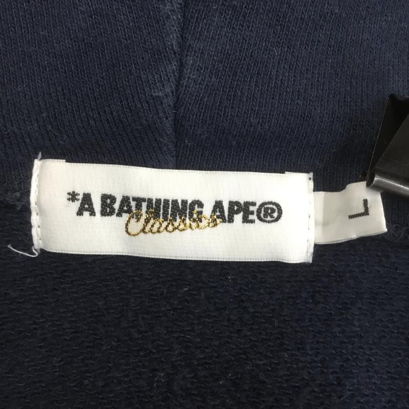 アベイシングエイプ A BATHING APE パーカー 長袖 PANDA FULL ZIP HOODIE パンダパーカー L アニマル柄 紺 / ネイビー / メンズ USED 古着 中古 10100915