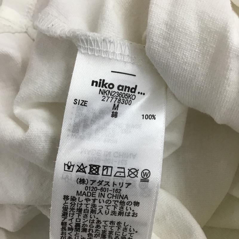 ニコアンド niko and... Tシャツ 半袖 プリントT M ロゴ、文字 X プリント 白 / ホワイト / X 赤 / レッド / レディース USED 古着 中古 10100955