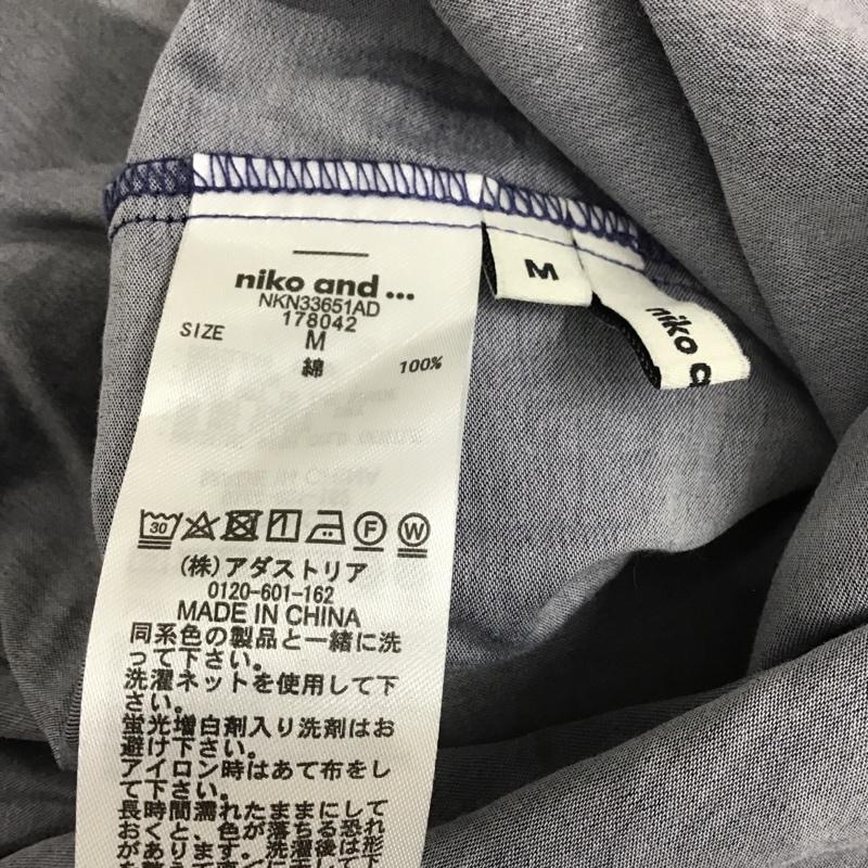 ニコアンド niko and... カットソー 半袖 M 無地 インディゴ / インディゴ /  レディース USED 古着 中古 10100956