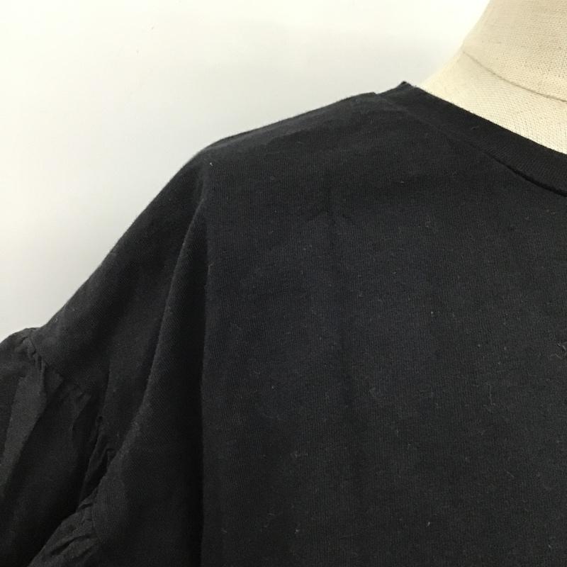 ザラ ZARA カットソー 半袖 L 無地 黒 / ブラック /  レディース USED 古着 中古 10100968