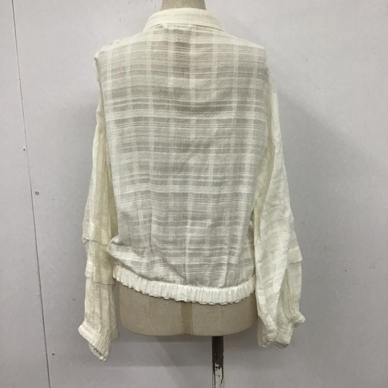 スライ SLY シャツ、ブラウス 長袖 030CSA30-3270 SHADOW CHECK W TUCK SLEEVE FREE 無地 白 / ホワイト / レディース USED 古着 中古 10100969