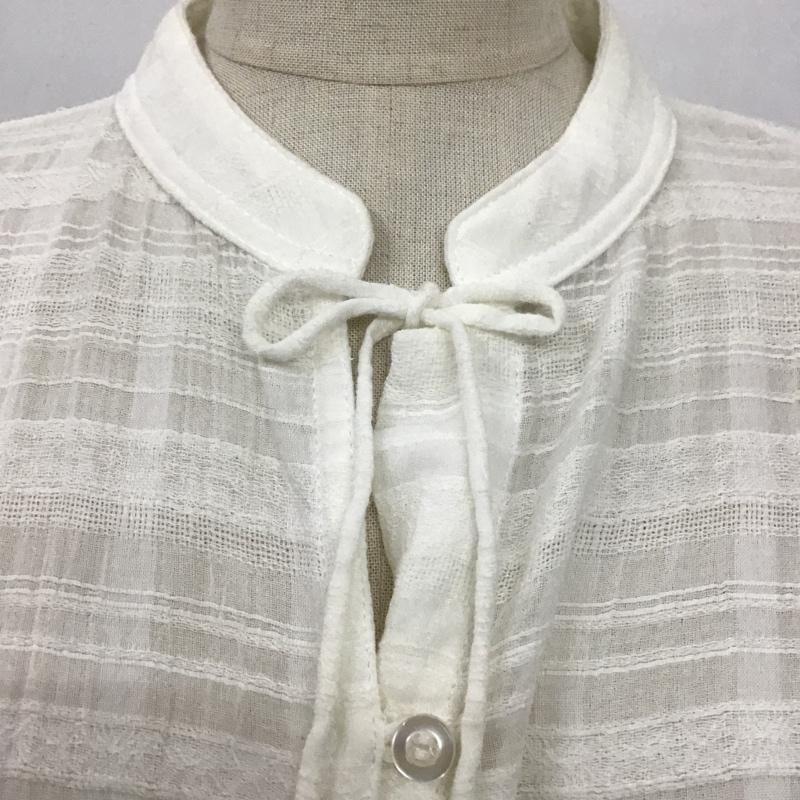 スライ SLY シャツ、ブラウス 長袖 030CSA30-3270 SHADOW CHECK W TUCK SLEEVE FREE 無地 白 / ホワイト / レディース USED 古着 中古 10100969