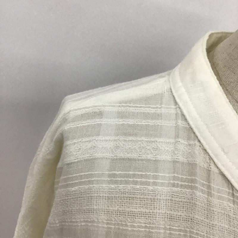スライ SLY シャツ、ブラウス 長袖 030CSA30-3270 SHADOW CHECK W TUCK SLEEVE FREE 無地 白 / ホワイト / レディース USED 古着 中古 10100969