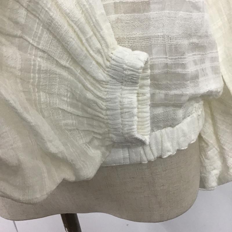 スライ SLY シャツ、ブラウス 長袖 030CSA30-3270 SHADOW CHECK W TUCK SLEEVE FREE 無地 白 / ホワイト / レディース USED 古着 中古 10100969