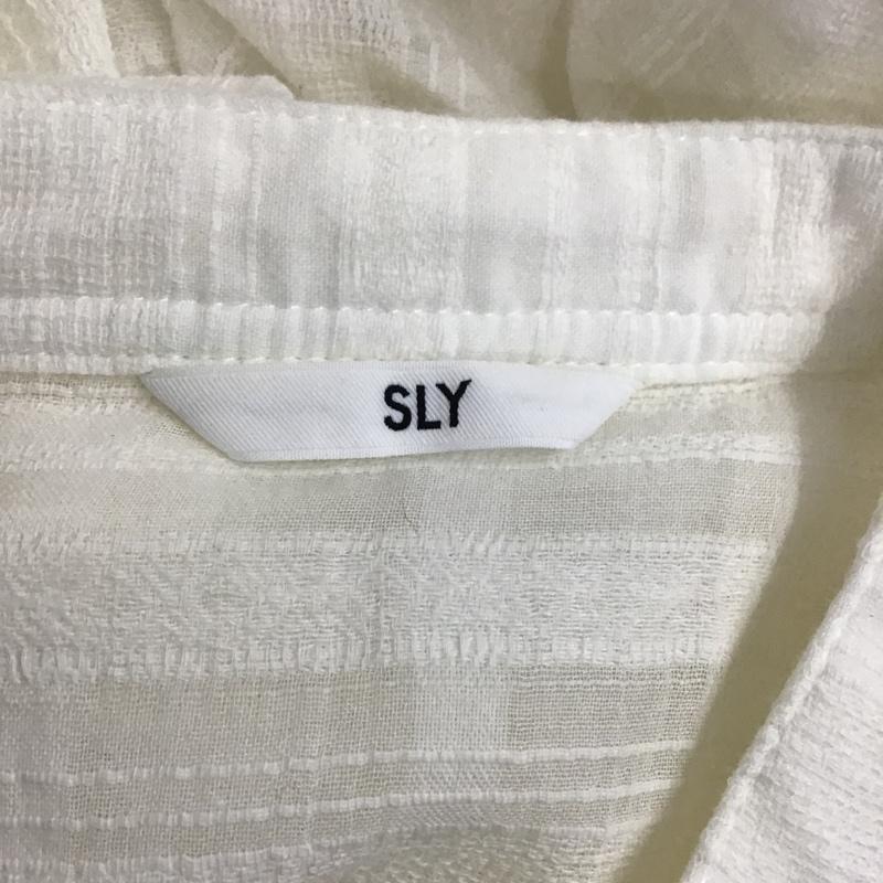 スライ SLY シャツ、ブラウス 長袖 030CSA30-3270 SHADOW CHECK W TUCK SLEEVE FREE 無地 白 / ホワイト / レディース USED 古着 中古 10100969