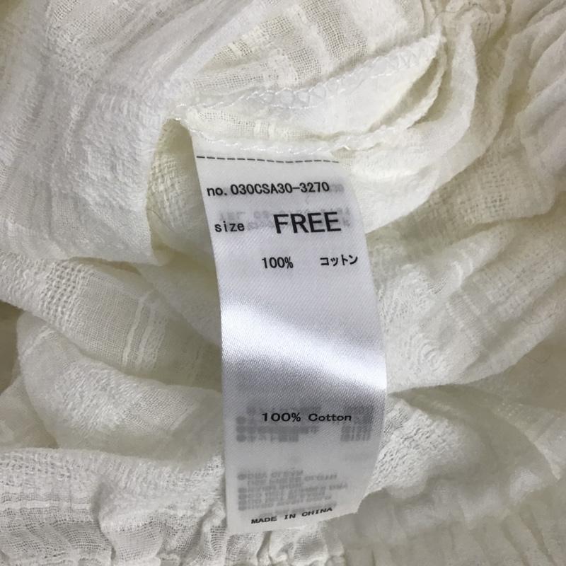 スライ SLY シャツ、ブラウス 長袖 030CSA30-3270 SHADOW CHECK W TUCK SLEEVE FREE 無地 白 / ホワイト / レディース USED 古着 中古 10100969