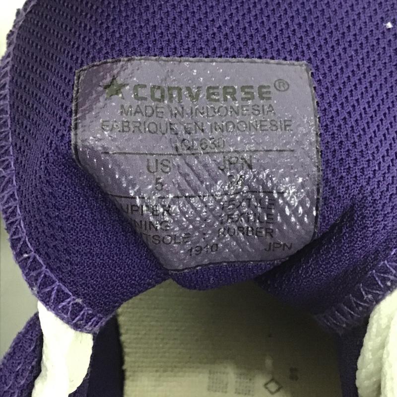 コンバース CONVERSE スニーカー スニーカー 1CL630 ALL STAR ローカット 24cm 24.0cm ロゴ、文字 紫 / パープル / X 白 / ホワイト / レディース USED 古着 中古 10100971