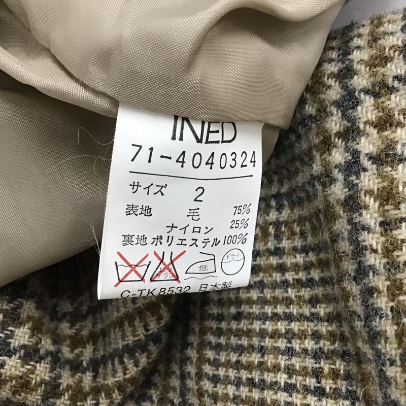 イネド INED ジャケット、上着 ジャケット、ブレザー 2 チェック マルチカラー / マルチカラー / レディース USED 古着 中古 10100991