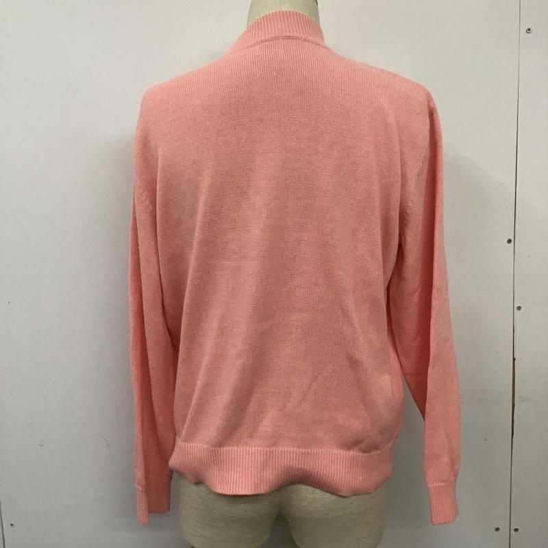 パパス PAPAS ニット、セーター 長袖 ハーフジップ M 無地 桃 / ピンク / メンズ USED 古着 中古 10101008