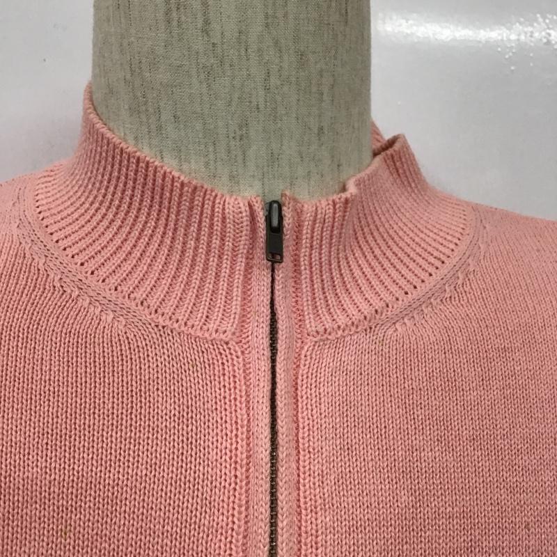 パパス PAPAS ニット、セーター 長袖 ハーフジップ M 無地 桃 / ピンク / メンズ USED 古着 中古 10101008