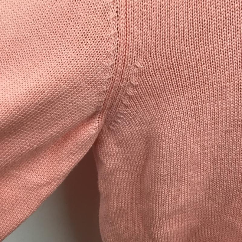 パパス PAPAS ニット、セーター 長袖 ハーフジップ M 無地 桃 / ピンク / メンズ USED 古着 中古 10101008