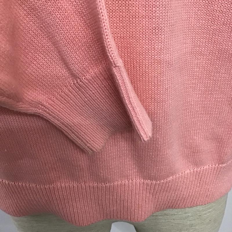 パパス PAPAS ニット、セーター 長袖 ハーフジップ M 無地 桃 / ピンク / メンズ USED 古着 中古 10101008