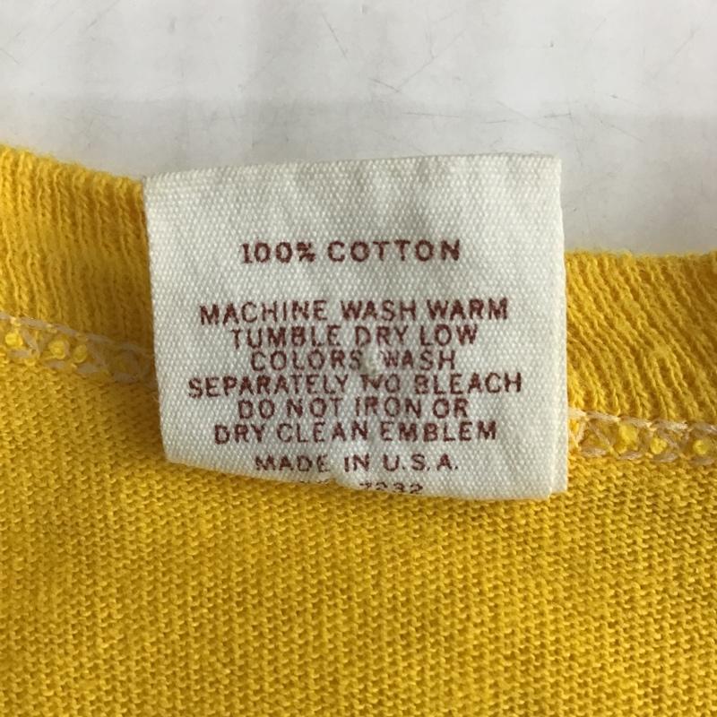 ラッセル RUSSELL Tシャツ 半袖 半袖カットソー プリントTシャツ クルーネックカットソー 70s 古着 L プリント 黄 / イエロー / メンズ USED 古着 中古 10101022