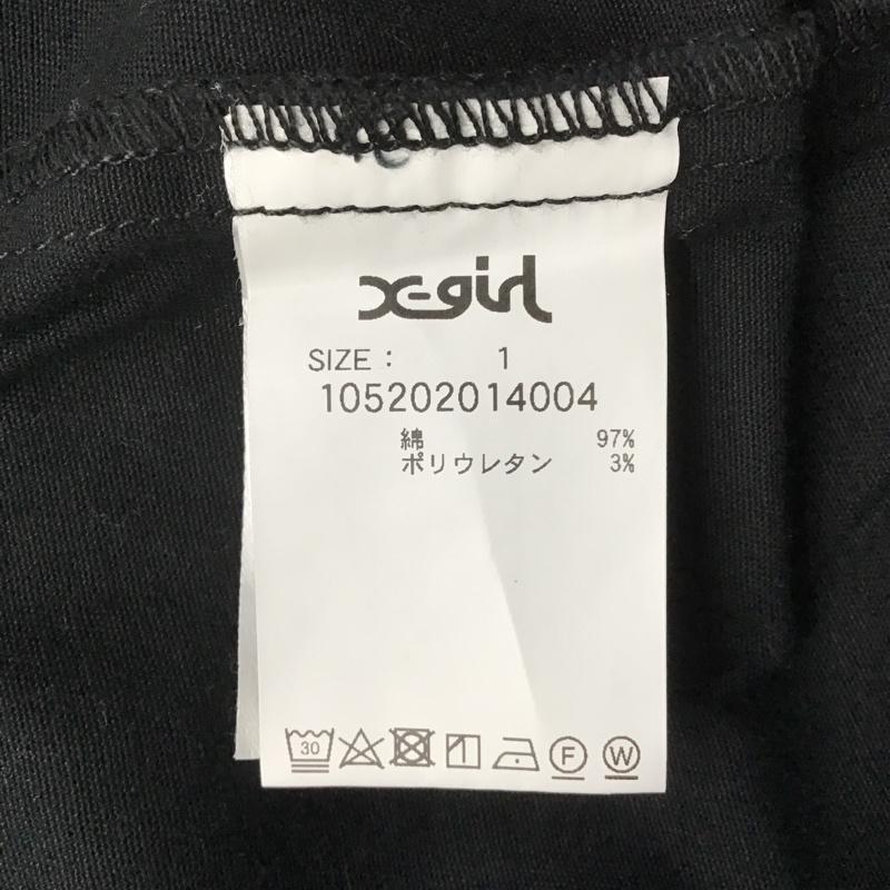 エックスガール X-girl シャツ、ブラウス 半袖 105202014004 カモフラ BOX SILHOUETTE WORK SHIRT 1 無地 黒 / ブラック / レディース USED 古着 中古 10101031