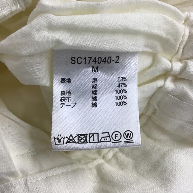 スタディオクリップ studio CLIP ボトムス ボトムス SC174040-2 コットンリネンボンパンツ M 無地 白 / ホワイト /  レディース USED 古着 中古 10101040