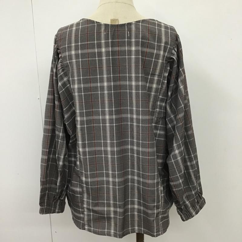 サマンサモスモスブルー Samansa Mos2 blue カットソー 長袖 FREE チェック マルチカラー / マルチカラー /  レディース USED 古着 中古 10101050