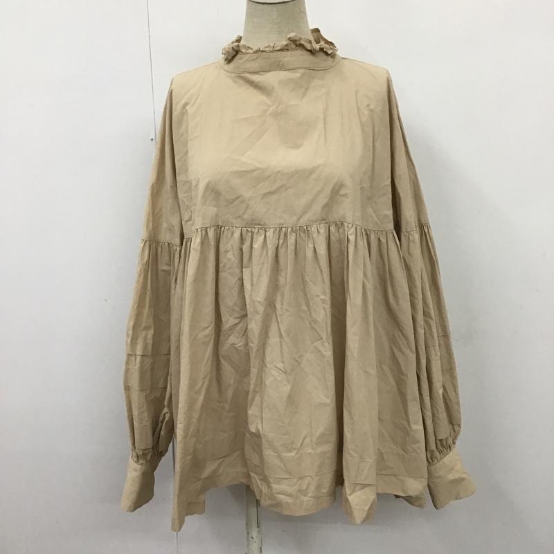フーズフーチコ who's who Chico カットソー 長袖 CHZ1092504A0001 シャツブラウス2way 長袖カットソー ブラウス パフスリーブ フレアカットソー FREE 無地 ベージュ / ベージュ /  レディース USED 古着 中古 10101059