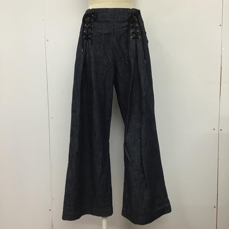 センスオブプレイス SENSEOFPLACE パンツ デニム、ジーンズ AA85-24A016 ボトム デニムパンツ ワイドパンツ カジュアルパンツ フレアパンツ 38 無地 インディゴ / インディゴ /  レディース USED 古着 中古 10101061