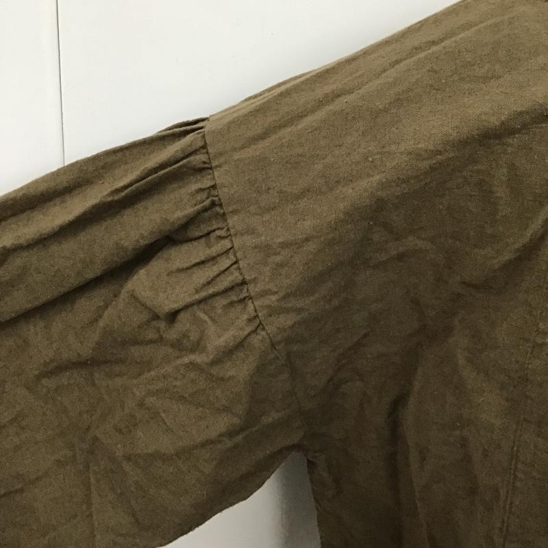 サマンサモスモス Samansa Mos2 カットソー 長袖 1708667 綿麻起毛ボリュームギャザープルオーバー FREE 無地 ダークブラウン / ダークブラウン /  レディース USED 古着 中古 10101075