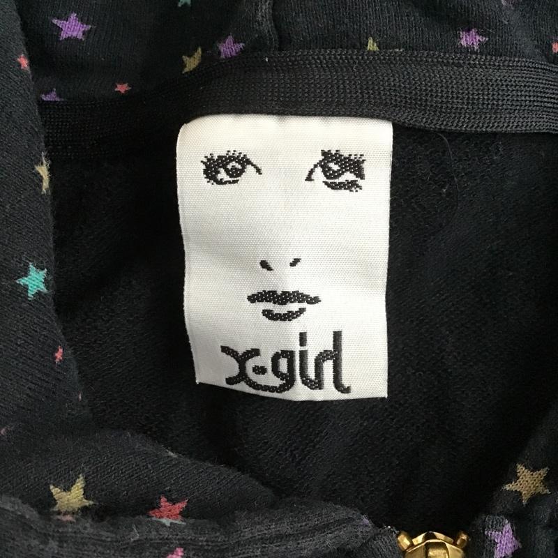 エックスガール X-girl パーカー 長袖 0593307 長袖パーカー ジップアップパーカー 総柄 2 総柄 マルチカラー / マルチカラー / レディース USED 古着 中古 10101080
