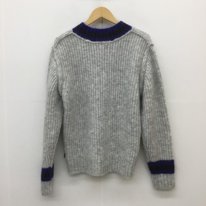 ステューシー STUSSY ニット、セーター 長袖 Mohair Tennis Sweater モヘア テニスセーター S 灰 / グレー / メンズ USED 古着 中古 10101089
