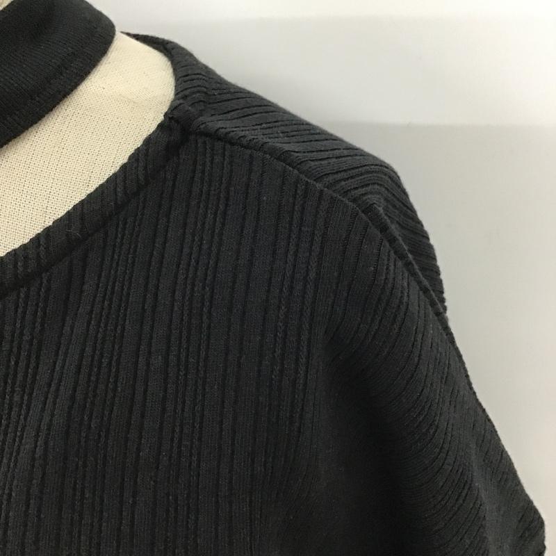 アズールバイマウジー AZUL BY MOUSSY カットソー 半袖 250DAS80-043H SHOULDER SLIT BLOUSING ネックスリット タグ付き S 無地 黒 / ブラック /  レディース USED 古着 中古 10101096