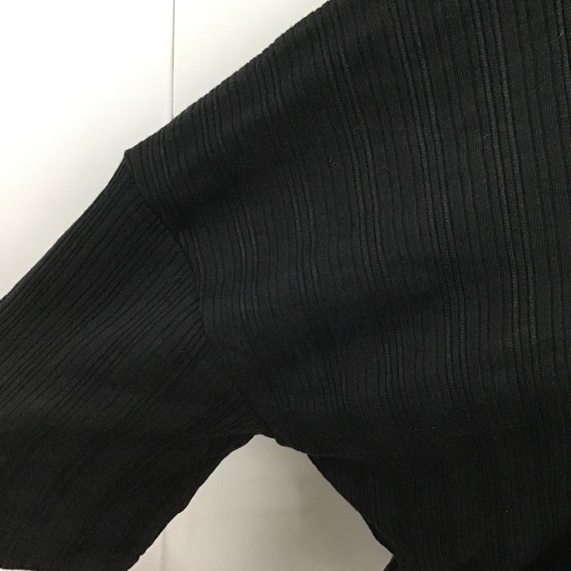 アズールバイマウジー AZUL BY MOUSSY カットソー 半袖 250DAS80-043H SHOULDER SLIT BLOUSING ネックスリット タグ付き S 無地 黒 / ブラック /  レディース USED 古着 中古 10101096