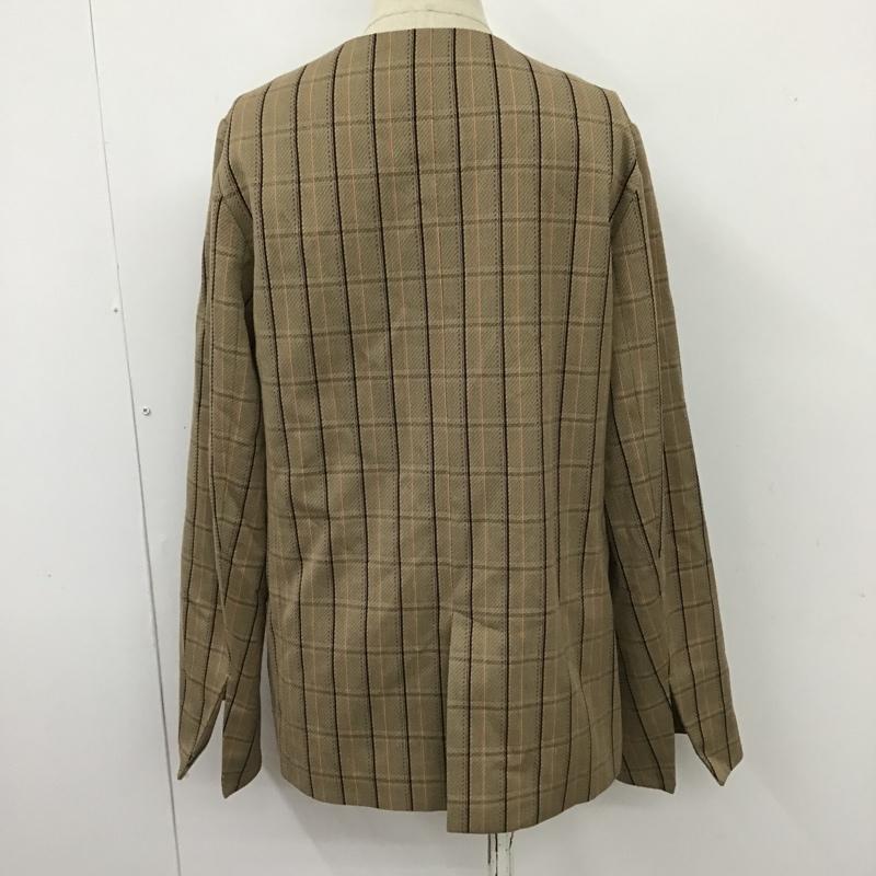 ジーナシス JEANASIS ジャケット、上着 ジャケット、ブレザー JS071232SL ノーカラー FREE チェック ベージュ / ベージュ / X 黒 / ブラック / X 橙 / オレンジ / X 灰 / グレー / レディース USED 古着 中古 10101097
