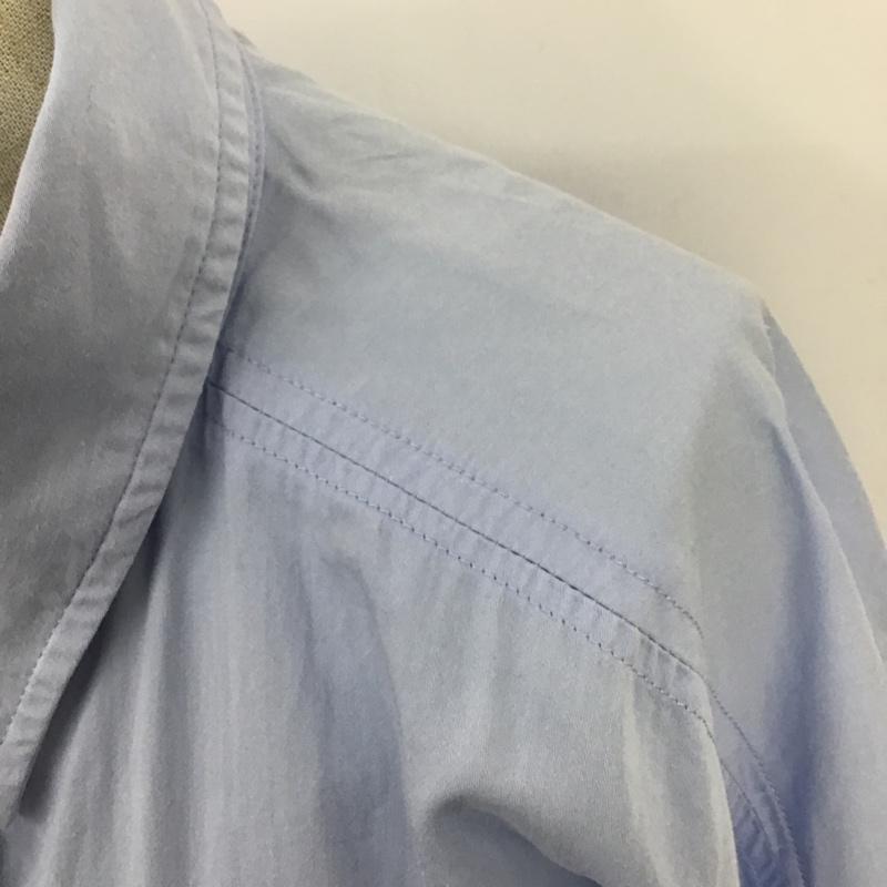 ザラ ZARA シャツワンピース 長袖 2760 523 403 コットン サイドスリット M 無地 水色 / ライトブルー / レディース USED 古着 中古 10101123