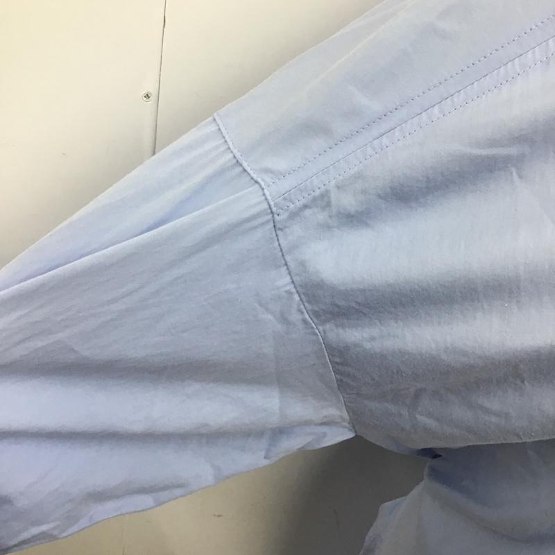 ザラ ZARA シャツワンピース 長袖 2760 523 403 コットン サイドスリット M 無地 水色 / ライトブルー / レディース USED 古着 中古 10101123