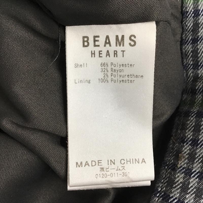 ビームス ハート BEAMS HEART ボトムス ボトムス 43-23-0549-644 ガンクラブチェックフレアパンツ M チェック 灰 / グレー / X ダークグレー / ダークグレー / X 緑 / グリーン /  レディース USED 古着 中古 10101132