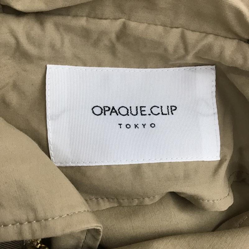 オペークドットクリップ OPAQUE.CLIP ジャケット、上着 ジャケット、ブレザー 637-44006 コットン ナイロン マウンテンパーカー M 無地 ベージュ / ベージュ / レディース USED 古着 中古 10101136