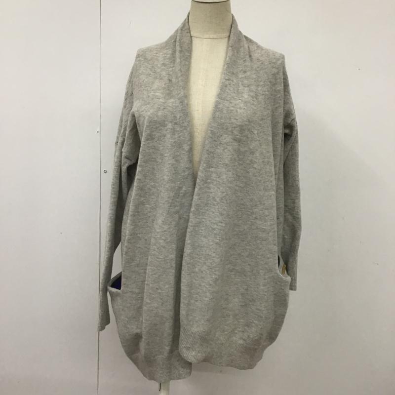 ブルーレーベル・クレストブリッジ BLUE LABEL CRESTBRIDGE カーディガン 長袖 55N38-240-07 38 無地 灰 / グレー / レディース USED 古着 中古 10101138