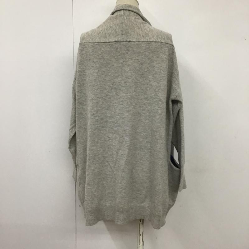 ブルーレーベル・クレストブリッジ BLUE LABEL CRESTBRIDGE カーディガン 長袖 55N38-240-07 38 無地 灰 / グレー / レディース USED 古着 中古 10101138