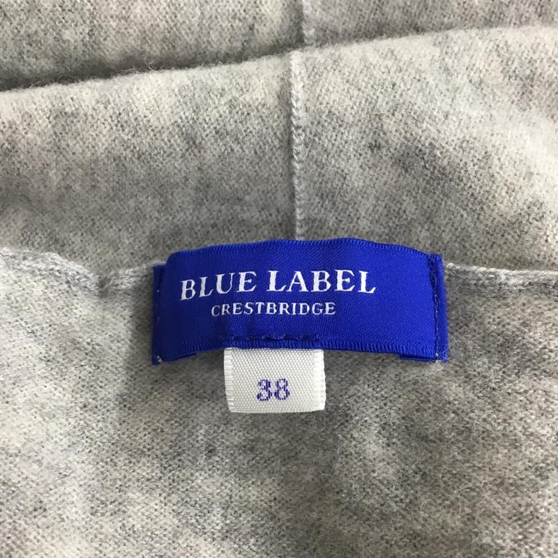 ブルーレーベル・クレストブリッジ BLUE LABEL CRESTBRIDGE カーディガン 長袖 55N38-240-07 38 無地 灰 / グレー / レディース USED 古着 中古 10101138
