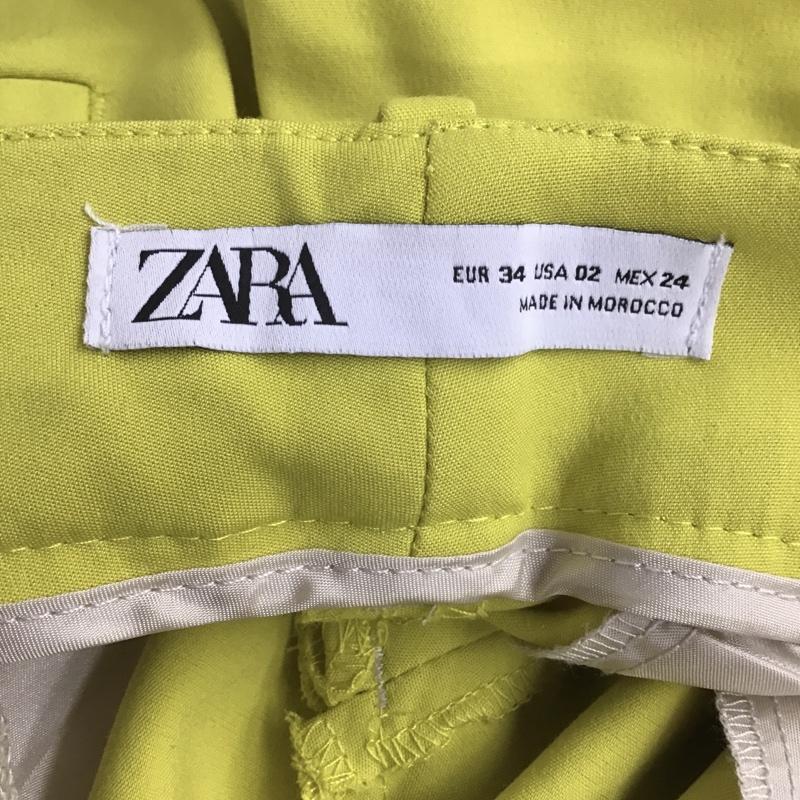 ザラ ZARA パンツ スラックス 7290 042 520 センタープレス 無地 黄 / イエロー /  レディース USED 古着 中古 10101179